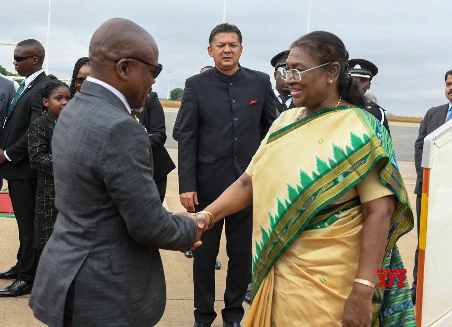 Lilongwe: el presidente Draupadi Murmu llega a Malawi #Galería