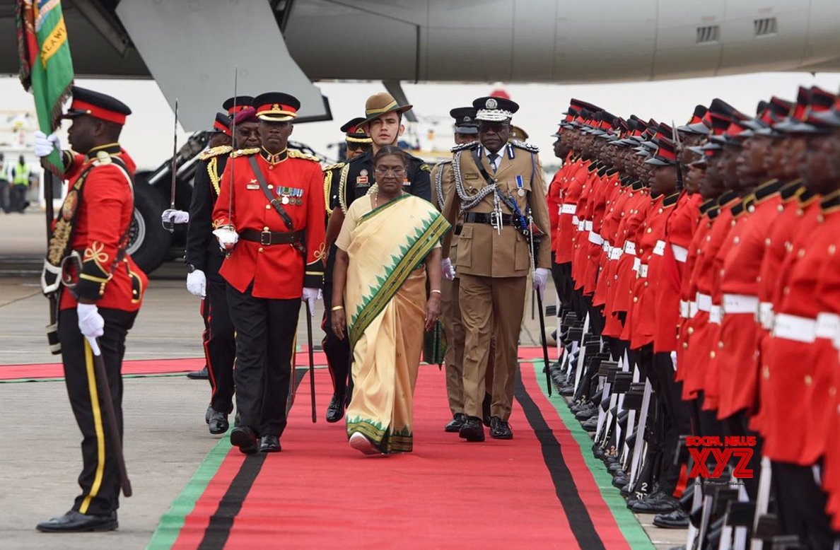 Lilongwe: el presidente Draupadi Murmu llega a Malawi #Galería