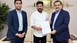 Hyderabad : Chairperson of Adani Group, Gautam Adani, meets with Telangana CM Revanth Reddy in Hyderabad on Friday, October 18, 2024. (Photo: IANS)