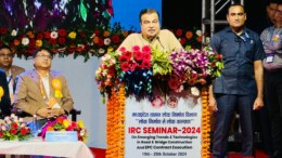 Bhopal: Union Minister of Road Transport and Highways, Nitin Gadkari, addresses at the inauguration of a two-day seminar program based on "Latest Trends and Technologies in Road and Bridge Construction" in Bhopal on Saturday, October 19, 2024. (Photo: IANS)