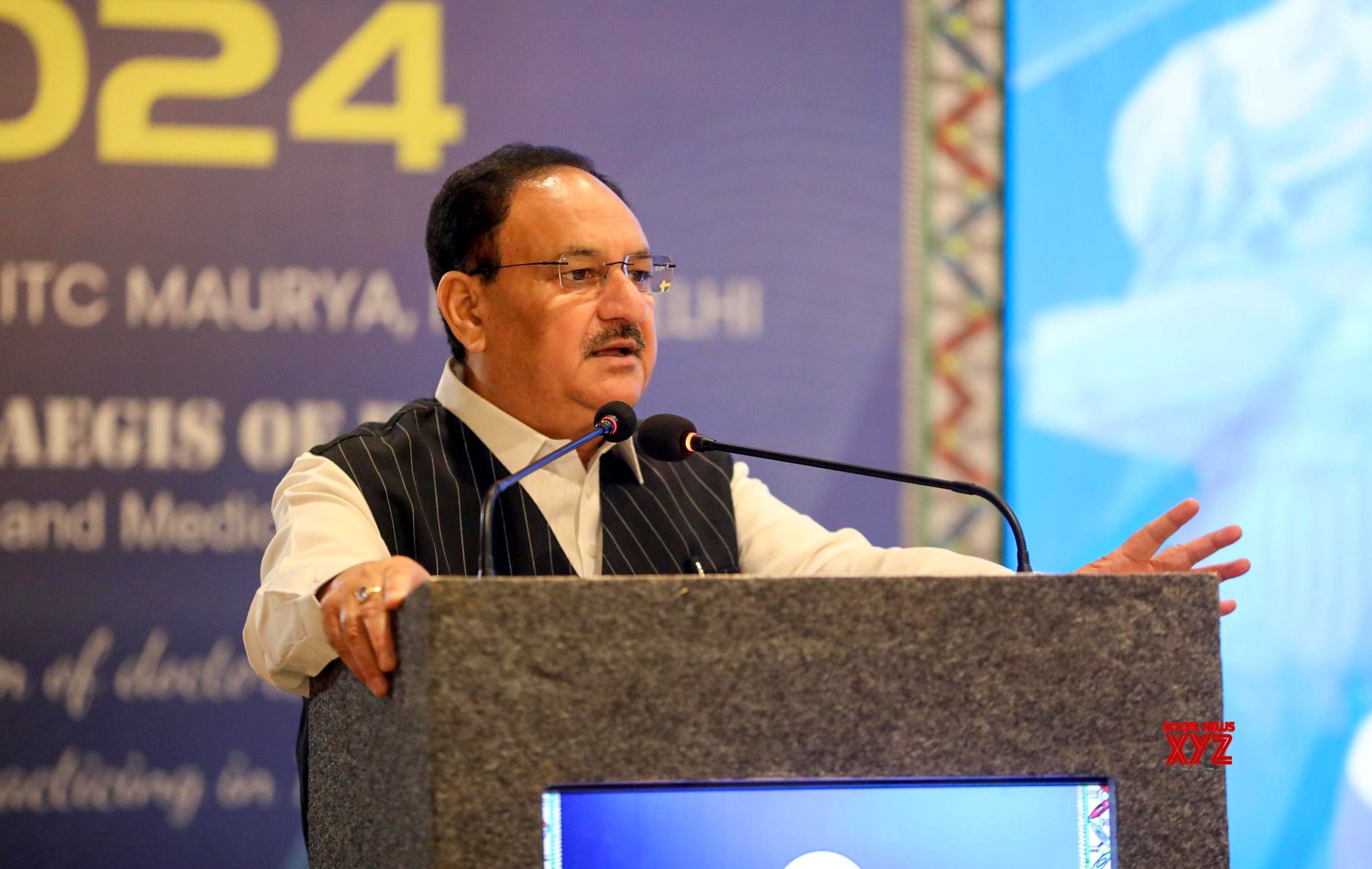 Nueva Delhi: el ministro de la Unión, Jagat Prakash Nadda, asistirá a 'BJMFCON 2024' #Galería