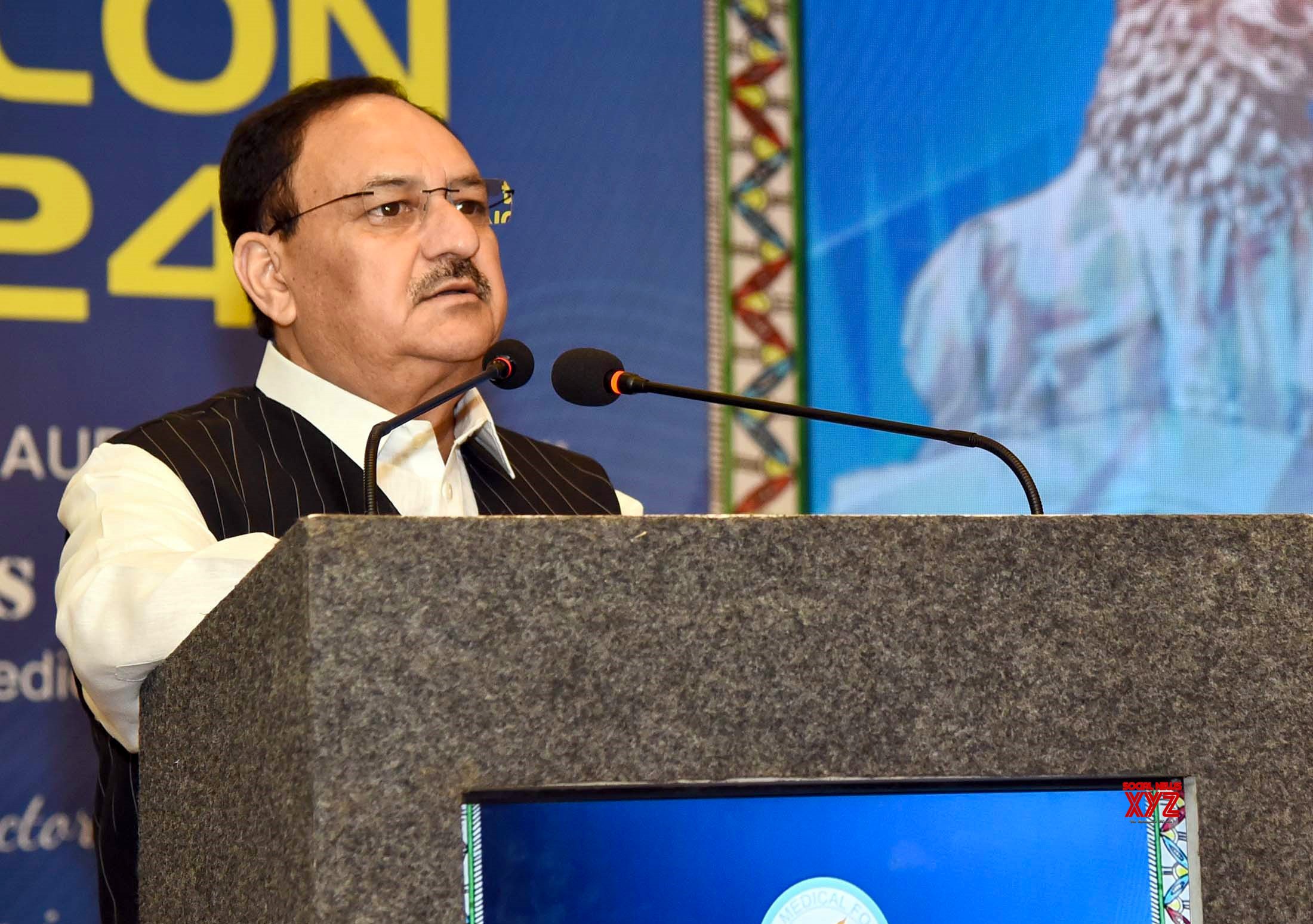 Nueva Delhi: el ministro de la Unión, Jagat Prakash Nadda, asistirá a 'BJMFCON 2024' #Galería