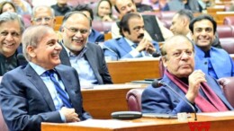 Islamabad: Pakistan Prime Minister Shehbaz Sharif with former Prime Minister Nawaz Sharif during the Pakistan National Assembly in Islamabad on Monday, October 21, 2024. (Photo: IANS)