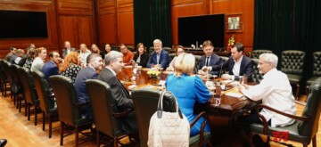 New Delhi: External Affairs Minister S. Jaishankar meets with Members of Parliament from Australia and Germany during a diplomatic meeting in New Delhi on Monday October 21, 2024. (Photo: IANS)