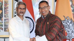 New Delhi: External Affairs Minister S. Jaishankar meets Bhutan Prime Minister Tshering Tobgay in New Delhi on Monday, October 21, 2024. (Photo: IANS)