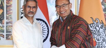 New Delhi: External Affairs Minister S. Jaishankar meets Bhutan Prime Minister Tshering Tobgay in New Delhi on Monday, October 21, 2024. (Photo: IANS)