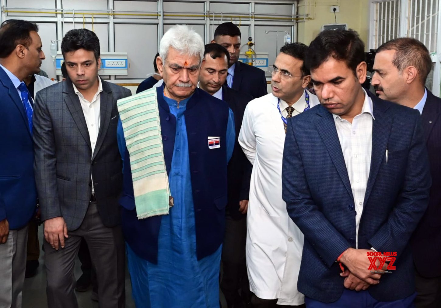 Srinagar: LG Manoj Sinha visita el hospital para preguntar sobre la salud de los trabajadores de la construcción - #Gallery