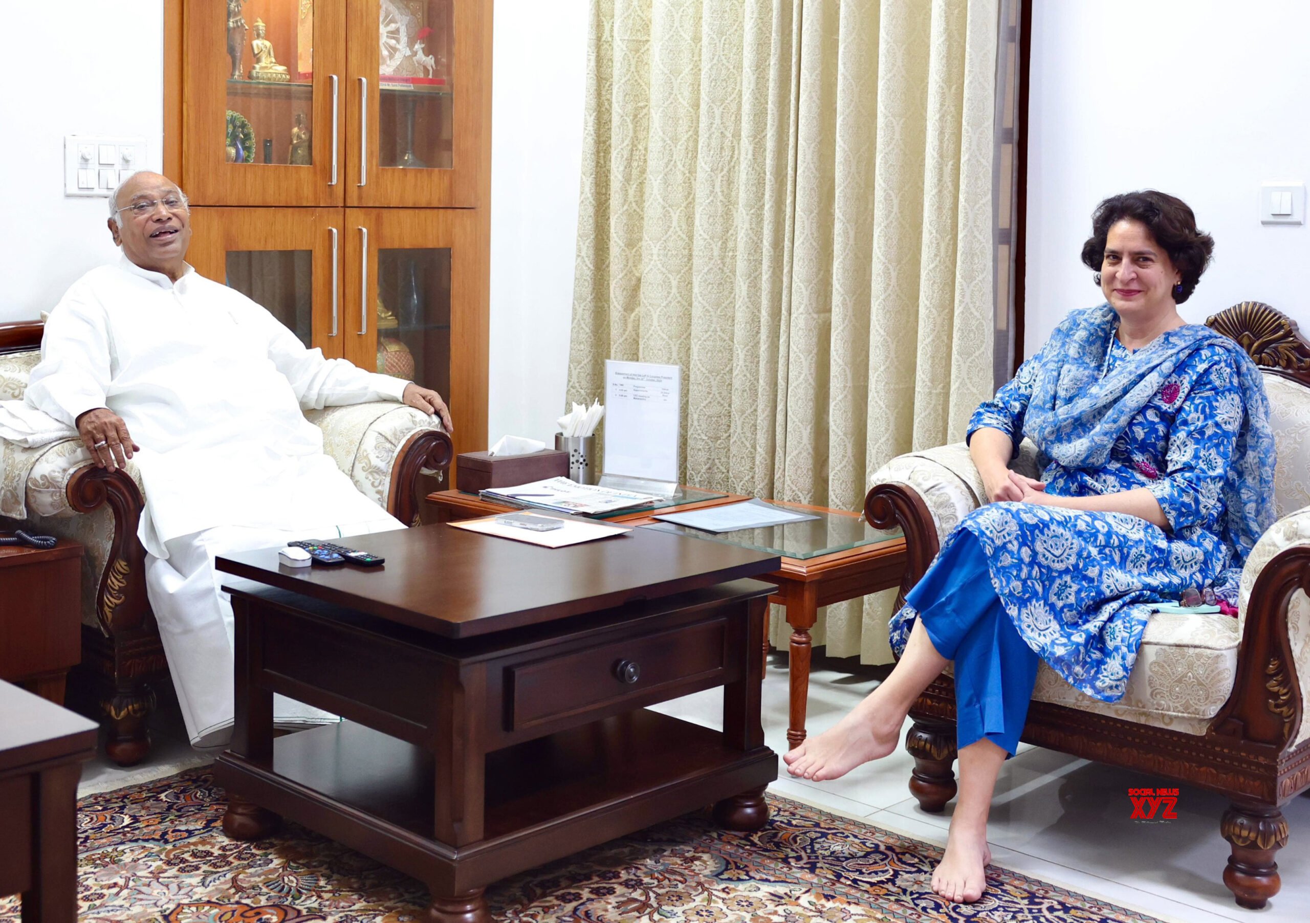 Nueva Delhi: Priyanka Gandhi Vadra se reúne con el presidente nacional del partido, Mallikarjun Kharge #Galería