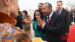 Kazan: Ethiopia's Prime Minister Abiy Ahmed Ali arrives in Kazan, Russia, to attend the 16th BRICS Summit on Tuesday, October 22, 2024. (Photo: IANS)