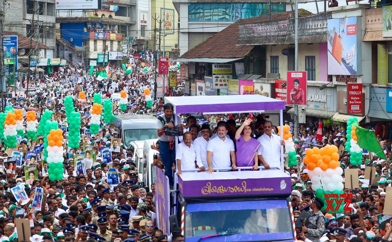 Wayanad: la candidata al Congreso Priyanka Gandhi Vadra realiza una gira antes de presentar los documentos de nominación - #Gallery