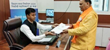 Ranchi: Bhartiya Janta Party candidate CP Singh files his nomination papers for upcoming Jharkhand assembly elections in Ranchi, Jharkhand, on Thursday October 24, 2024. (Photo: IANS)