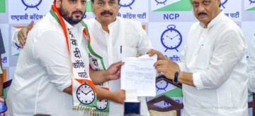 Mumbai: NCP leader and former minister Late Baba Siddique's son Zeeshan Siddique joins the National Congress Party (NCP) in the presence of Deputy Chief Minister of Maharashtra, Ajit Pawar in Mumbai on Friday October 25, 2024. (Photo: IANS)