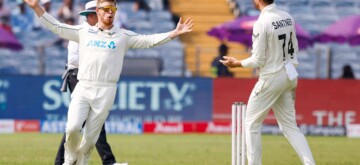 Pune: New Zealand's Glenn Philips celebrates the dismissal of India's Yashasvi Jaiswal during day two of the second cricket test match between India and New Zealand at the Maharashtra Cricket Association Stadium in Pune on Friday, October 25, 2024. (Photo: IANS/@BLACKCAPS)