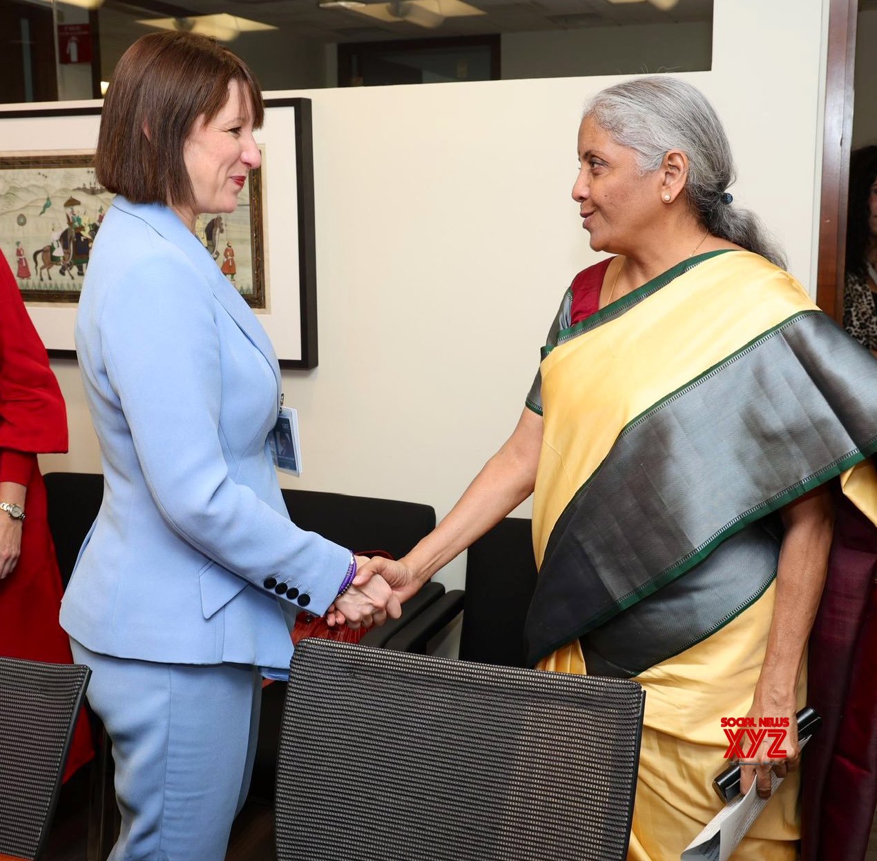 Washington: La ministra de la Unión, Nirmala Sitharaman, se reúne con la ministra de Hacienda del Reino Unido, Rachel Reeves #Galería