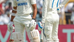 Pune: India's Yashasvi Jaiswal and Shubman Gill during day three of the second cricket Test match between India and New Zealand at the Maharashtra Cricket Association Stadium in Pune on Saturday, October 26, 2024. (Photo: IANS/@BCCI)