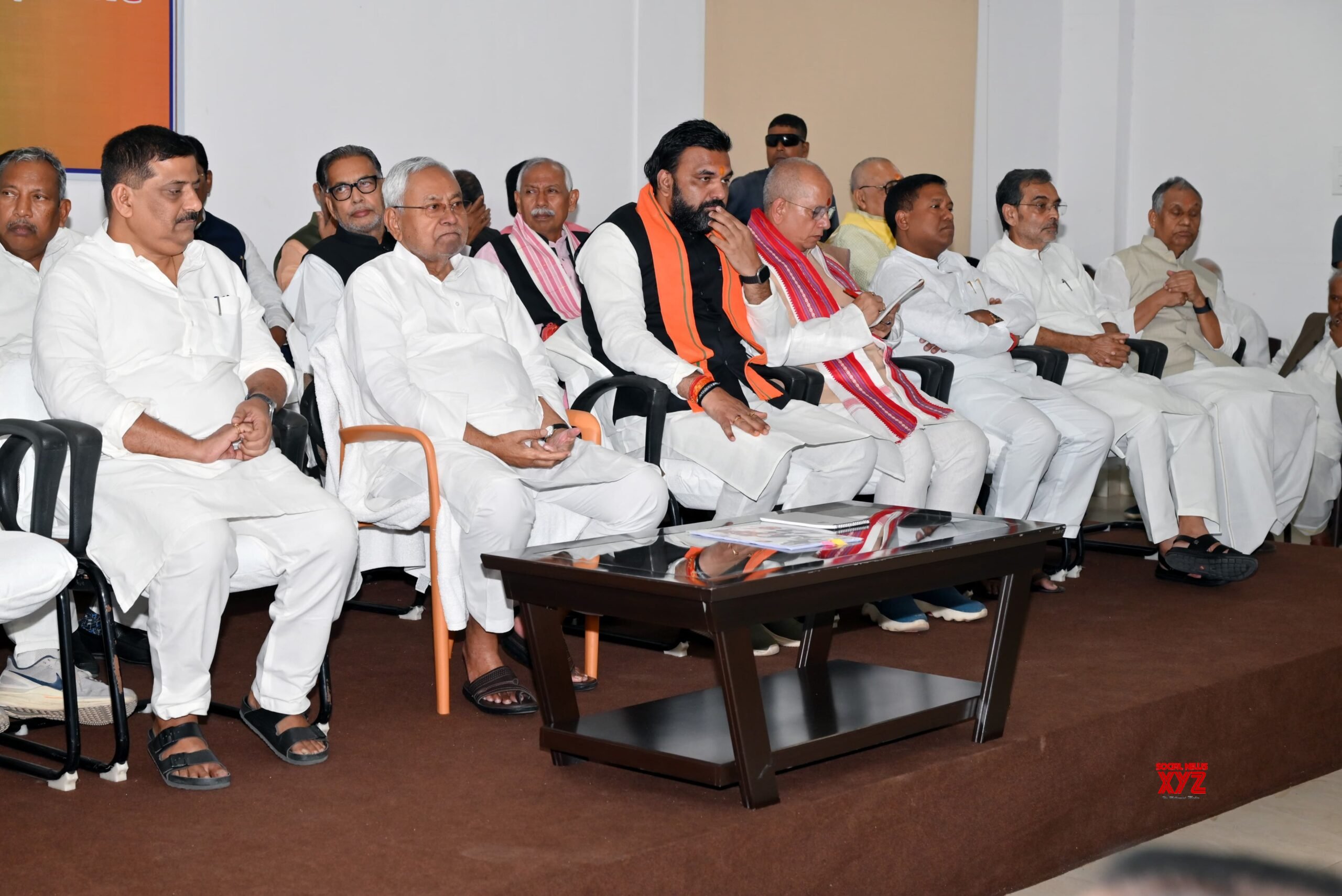 Patna: Bihar Chief Minister Nitish Kumar chairs an NDA meeting #Gallery