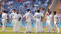 Pune: Indian players celebrate the dismissal of New Zealand's Will Young during the day one of the second cricket test match between India and New Zealand at the Maharashtra Cricket Association Stadium in Pune on Thursday, October 24, 2024. (Photo: IANS/@BCCI)