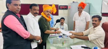 Mumbai: Shiv Sena candidate  Sanjay Nirupam files his nomination from the Dindoshi Assembly constituency for the Maharashtra Assembly elections in Mumbai on October 29, 2024. (Photo: IANS)