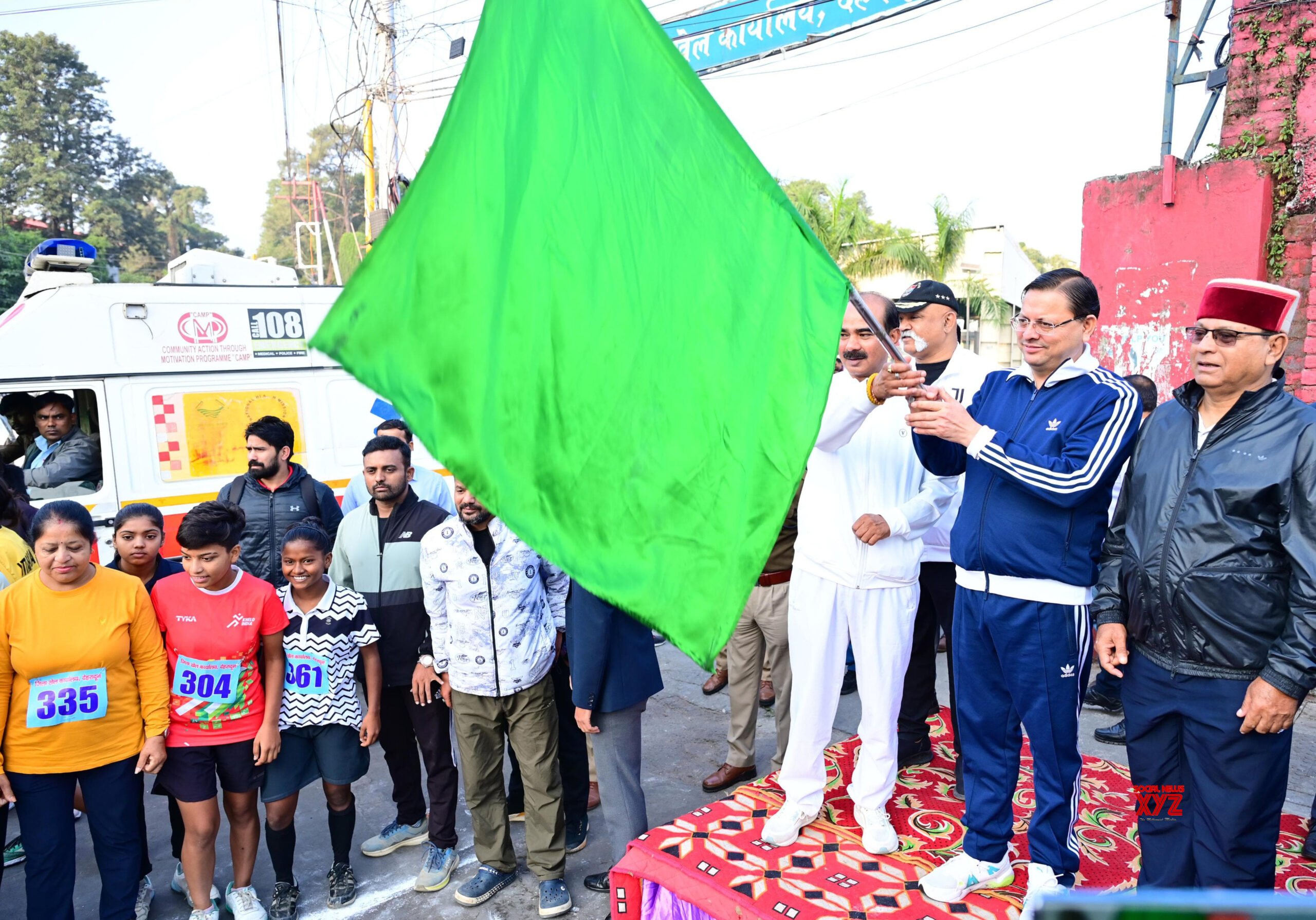 Dehradun: Uttarakhand Chief Minister Pushkar Singh Dhami flags off the "Run for Unity" #Gallery