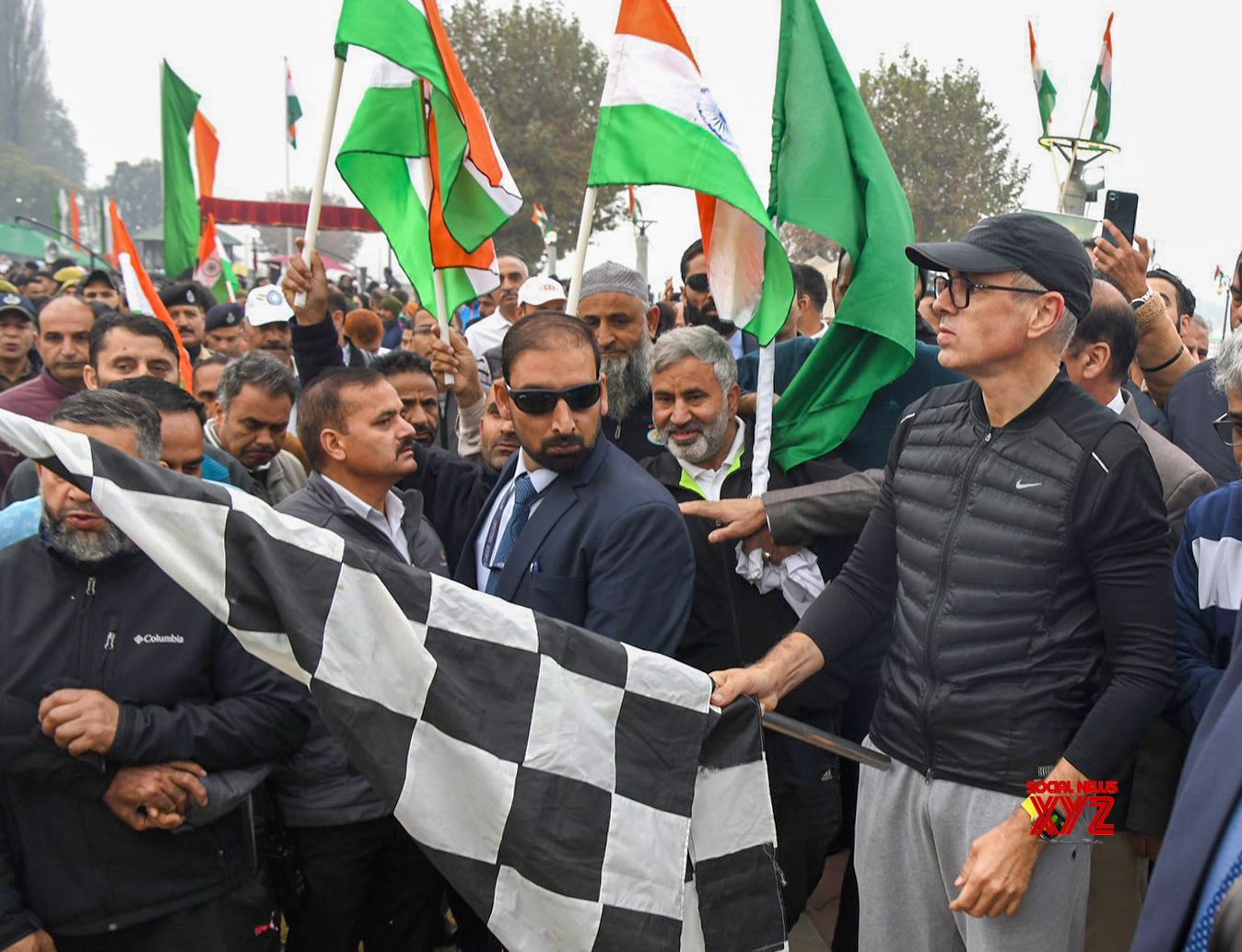 Srinagar: Jammu & Kashmir Chief Minister Omar Abdullah flags off the "Run for Unity" #Gallery