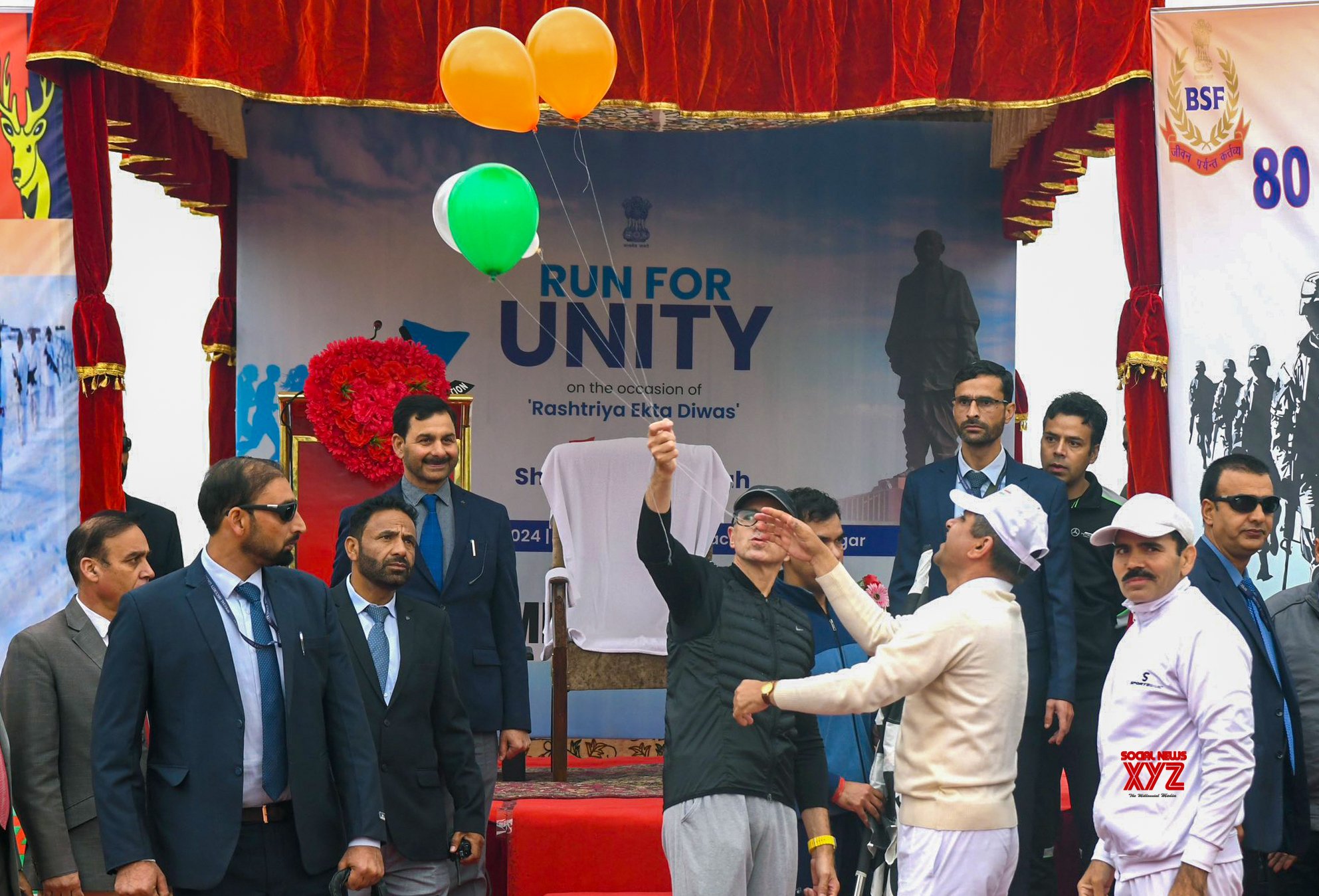 Srinagar: Jammu & Kashmir Chief Minister Omar Abdullah flags off the "Run for Unity" #Gallery