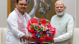 New Delhi: Prime Minister Narendra Modi meets Rajasthan Chief Minister Bhajan Lal Sharma in New Delhi on Wednesday, October 30, 2024. (Photo: IANS)