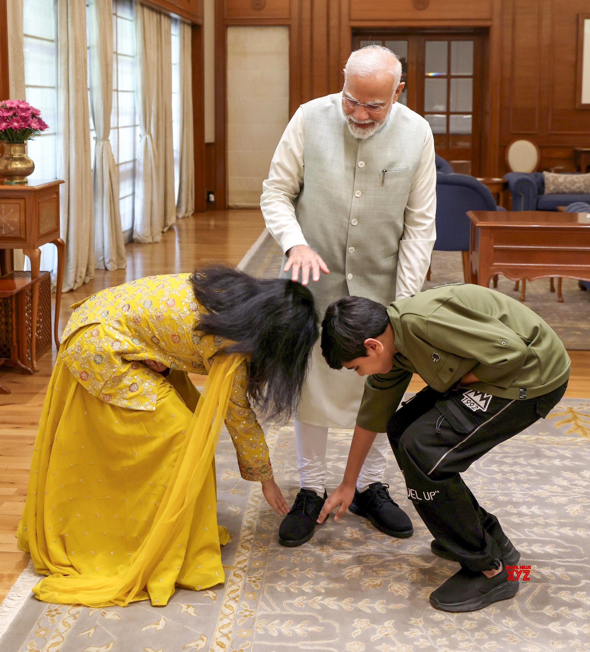 Nueva Delhi: el ministro de la Unión, Chirag Paswan, junto con su familia, se reúnen con el primer ministro Narendra Modi #Galería