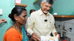 Srikakulam: Chief Minister N. Chandrababu Naidu visits the home of a beneficiary after launching the Deepam 2 scheme, which provides free gas cylinders, in Idupuram, Ichchapuram constituency on Friday, November 1, 2024. (Photo: IANS)