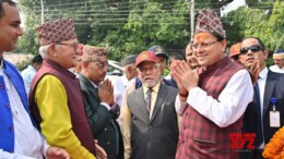 Champawat: Uttarakhand Chief Minister Pushkar Singh Dhami attends the Diwali Milan Samaroh organised by ex-servicemen in Champawat on Friday, November 1, 2024. (Photo: IANS)