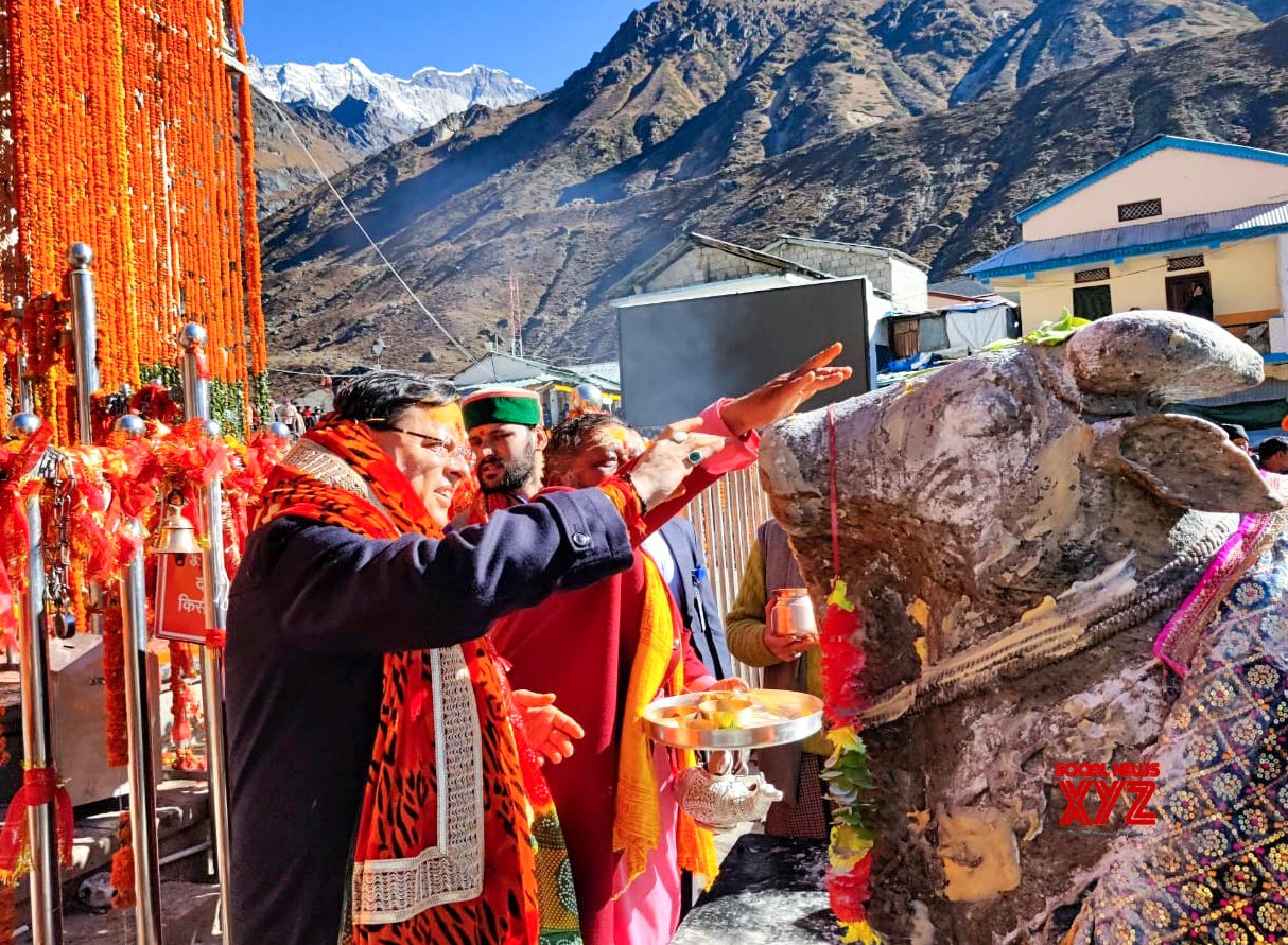 Rudraprayag: Uttarakhand CM Pushkar Singh orando en Dham Kedarnath Dham #Galería