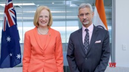 Brisbane: External Affairs Minister S. Jaishankar meets Governor of Queensland Jeannette Young in Brisbane on Monday, November 04, 2024. (Photo: IANS)