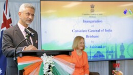 Brisbane: External Affairs Minister S. Jaishankar addresses at the inauguration of the new Consulate General of India in the presence of Governor of Queensland Jeannette Young in Brisbane on Monday, November 04, 2024. (Photo: IANS)