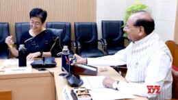 New Delhi: Lieutenant Governor Vinai Kumar Saxena chairs the 8th meeting to review the implementation of three new Criminal Laws in New Delhi on Monday, November 4, 2024. Chief Minister Atishi also present. (Photo: IANS)