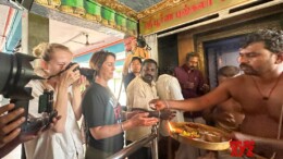 Thulasendrapuram: Supporters of U.S. presidential candidate Kamala Harris from the U.S. take part in a special puja at the Dharma Sastha temple in Tamil Nadu’s Thulasendrapuram, the ancestral village of Ms. Harris on November 5, 2024.(IANS)