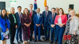 Canberra: External Affairs Minister S. Jaishankar during an interaction with members of Australia - India Parliamentary Friendship Group in Canberra on Wednesday November 06, 2024. (Photo: IANS)