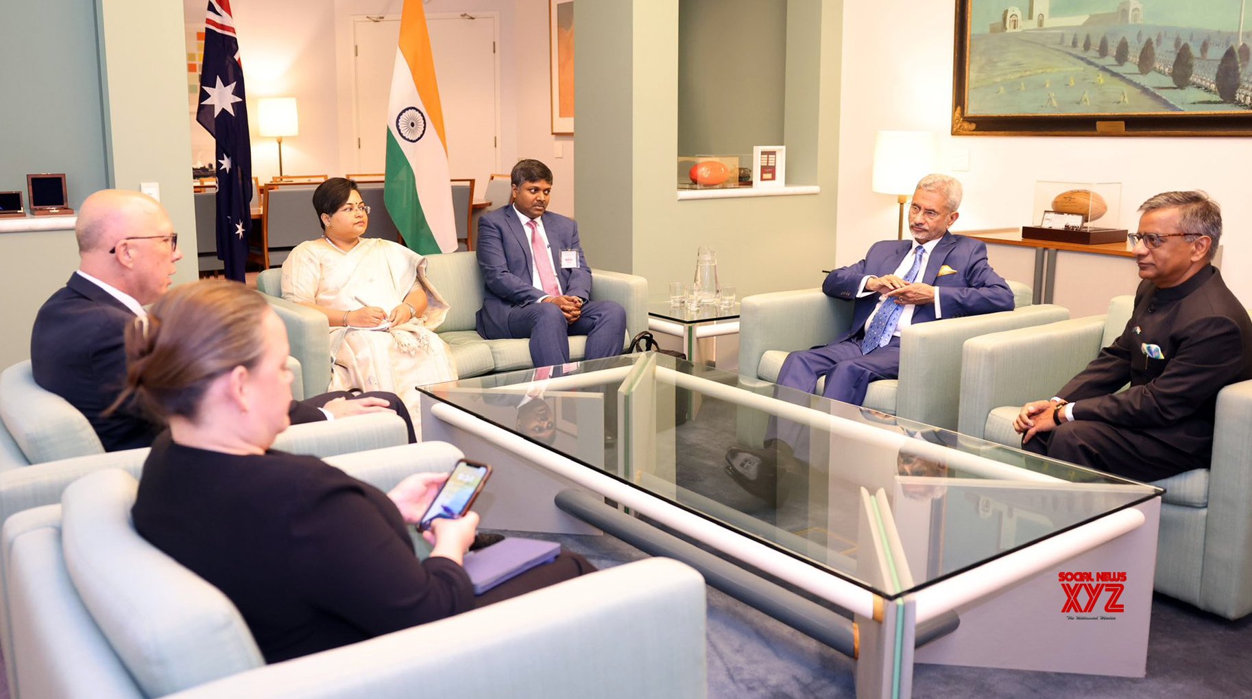 Canberra: - EAM S. Jaishankar Meets Australian Liberal Party Leader Peter Dutton #Gallery