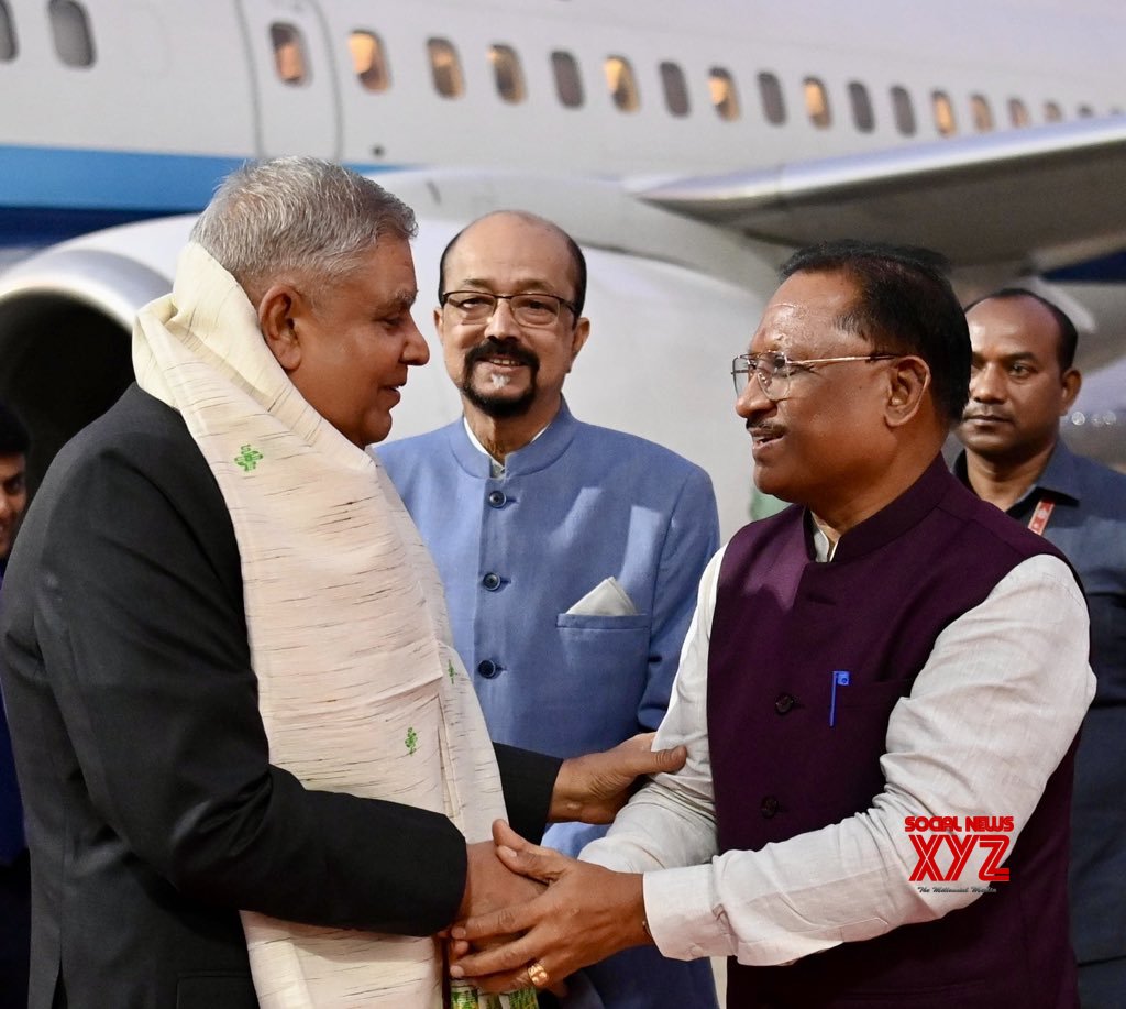 Raipur: Vice President Jagdeep Dhankhar arrives in Chhattisgarh #Gallery