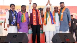 Nagpur: Deputy Chief Minister of Maharashtra Devendra Fadnavis campaigns in support of BJP candidate Kishan Wankhede in Nagpur on Thursday, November 7, 2024. (Photo: IANS)