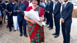 Nilambur: Congress General Secretary Priyanka Gandhi visits Amal College, engaging with students and faculty in Nilambur on Thursday, November 7, 2024. (Photo: IANS)