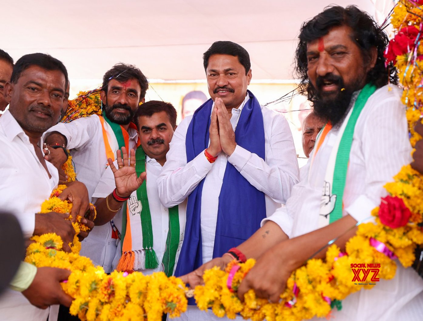 Nanded: Congress State President Nana Patole attends an election rally in support of party candidate Ravindra Vasantrao Chavan #Gallery