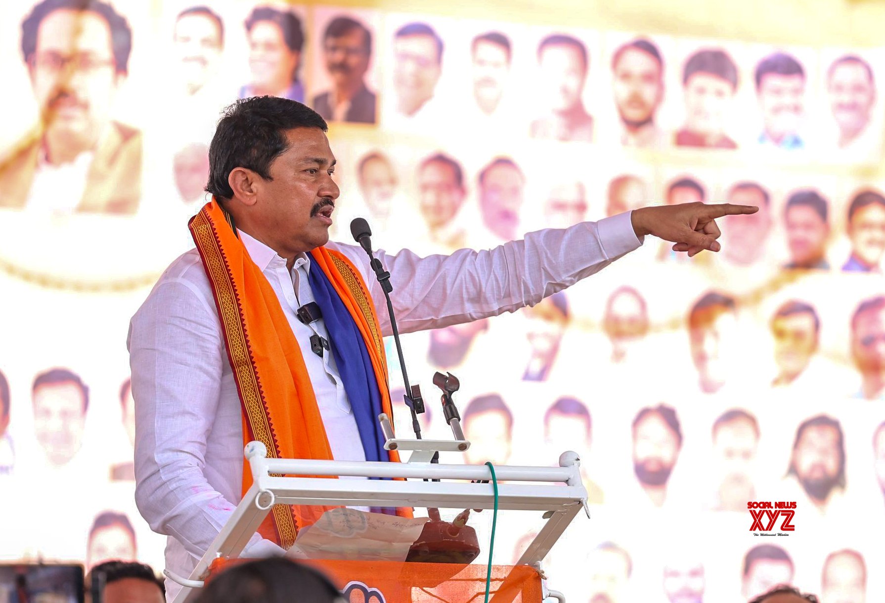 Nanded: Congress State President Nana Patole attends an election rally in support of party candidate Ravindra Vasantrao Chavan #Gallery