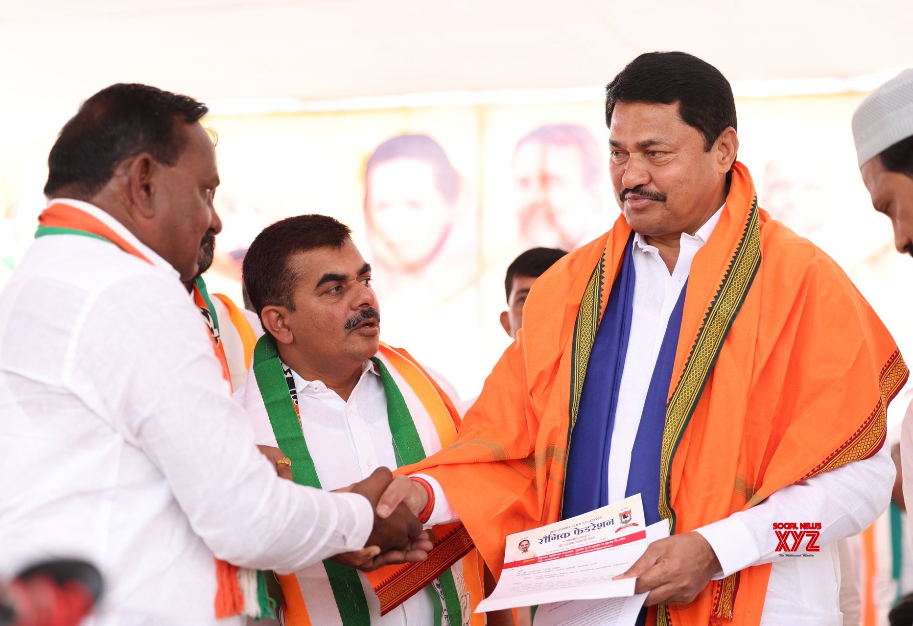 Nanded: Congress State President Nana Patole attends an election rally in support of party candidate Ravindra Vasantrao Chavan #Gallery