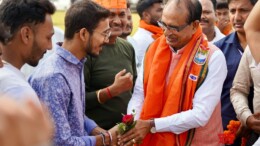 East Singhbhum: Union Minister and senior BJP leader Shivraj Singh Chouhan addresses a public meeting in support of BJP candidate Dineshanand Goswami from Baharagora assembly constituency ahead of the Jharkhand assembly election in East Singhbhum on Friday, November 08, 2024. (Photo: IANS)