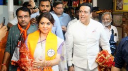 Mumbai: Actor and politician Govinda campaigns in support of Shaina NC, Shiv Sena and Mahayuti candidate for the Mumbadevi Assembly Constituency, ahead of the Maharashtra Assembly Elections in Mumbai on Friday, November 8, 2024. (Photo: IANS)