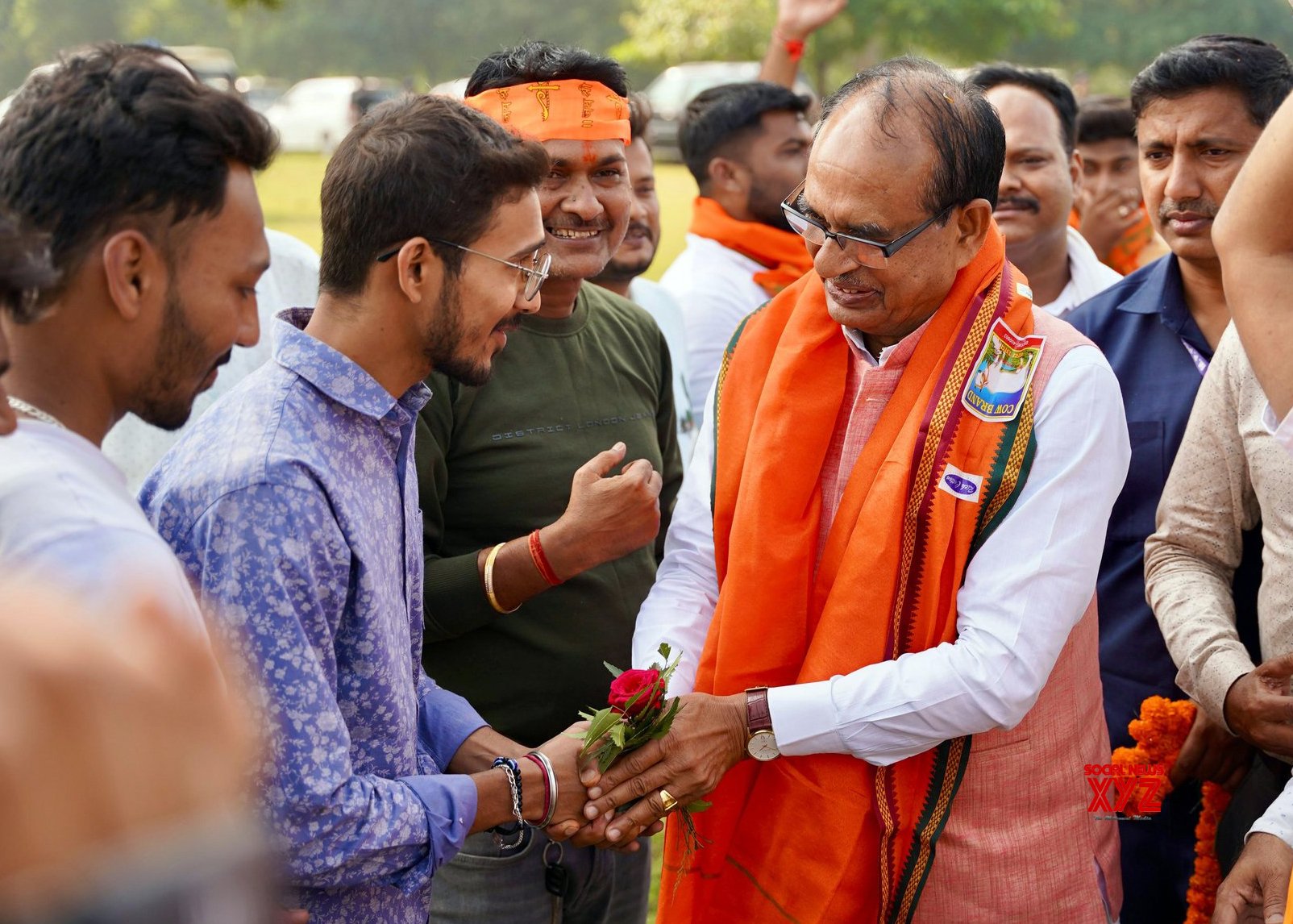 East Singhbhum: Union Minister and senior BJP leader Shivraj Singh Chouhan attends a public meeting #Gallery