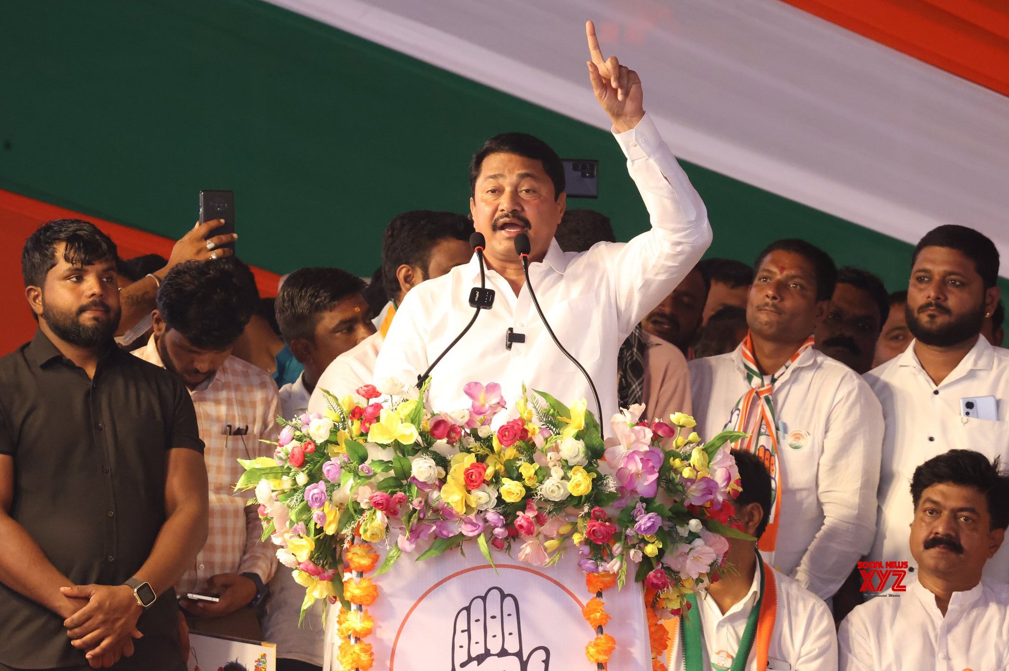 Latur: Maharashtra Pradesh Congress Committee President Nana Patole attends an election rally #Gallery