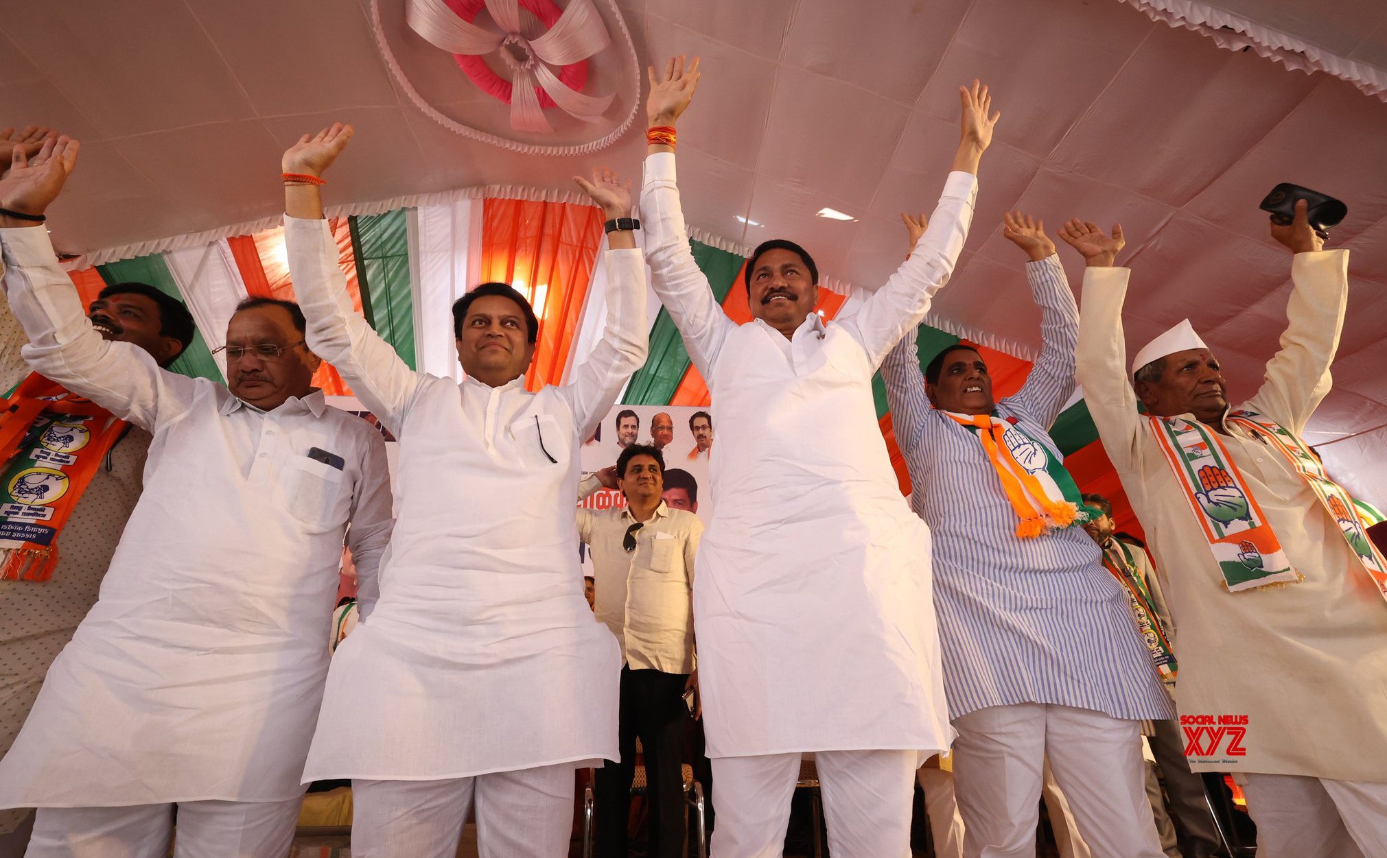 Latur: Maharashtra Pradesh Congress Committee President Nana Patole attends an election rally #Gallery