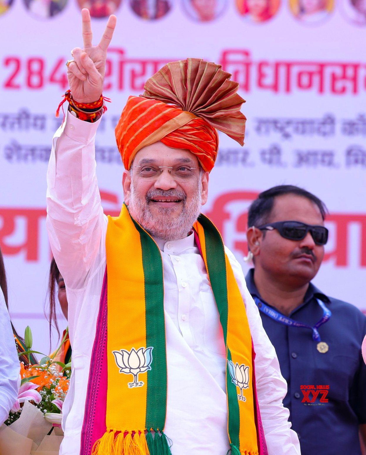 Sangli: Union Home Minister and senior BJP leader Amit Shah attends an election rally #Gallery