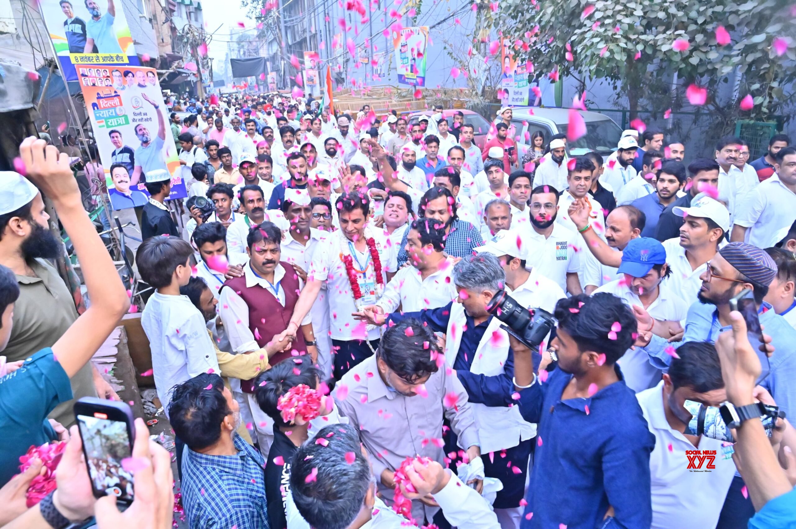 New Delhi: Delhi Pradesh Congress Committee (DPCC) President Devendra Yadav - with supporters during 'Delhi Nyay Yatra' - #Gallery