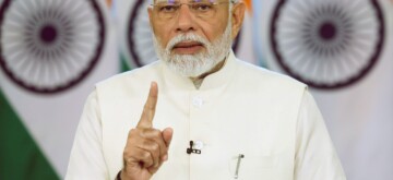 New Delhi: Prime Minister Narendra Modi addresses on Uttarakhand Sthapna Diwas via video conferencing on Saturday, November 09, 2024. (Photo: IANS)